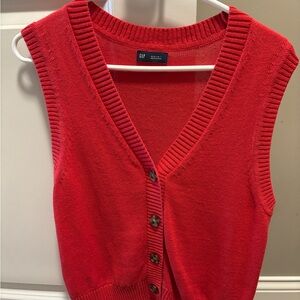 GAP Women's Red Sweater Vest